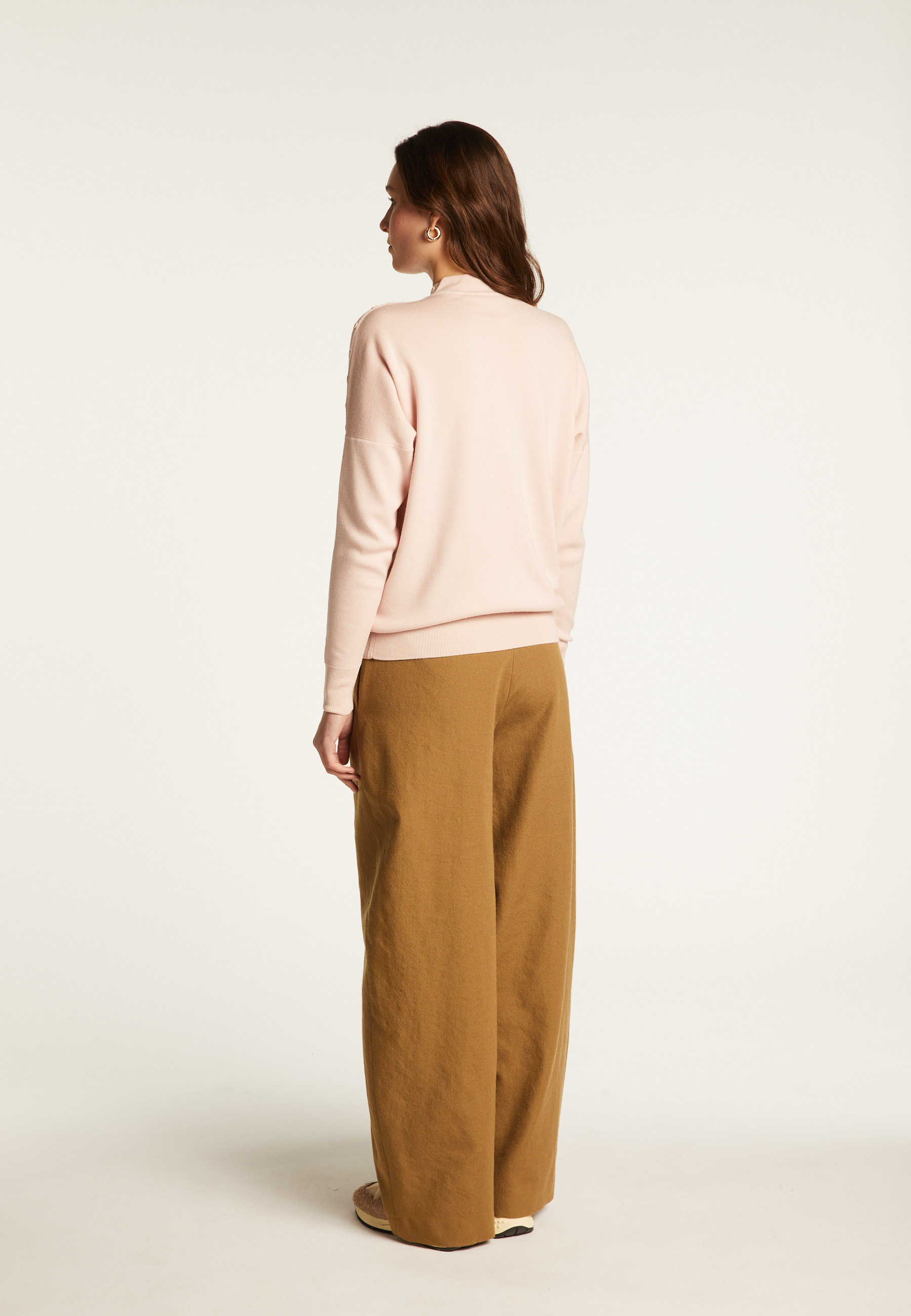 Buttoned shoulder wool sweater - Gipsy