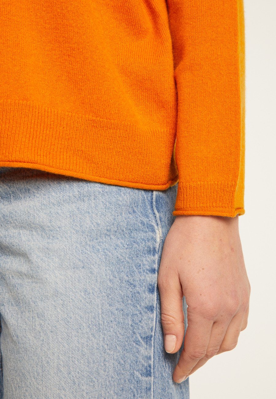 Pull ample boutonné à col rond en cachemire - Acene