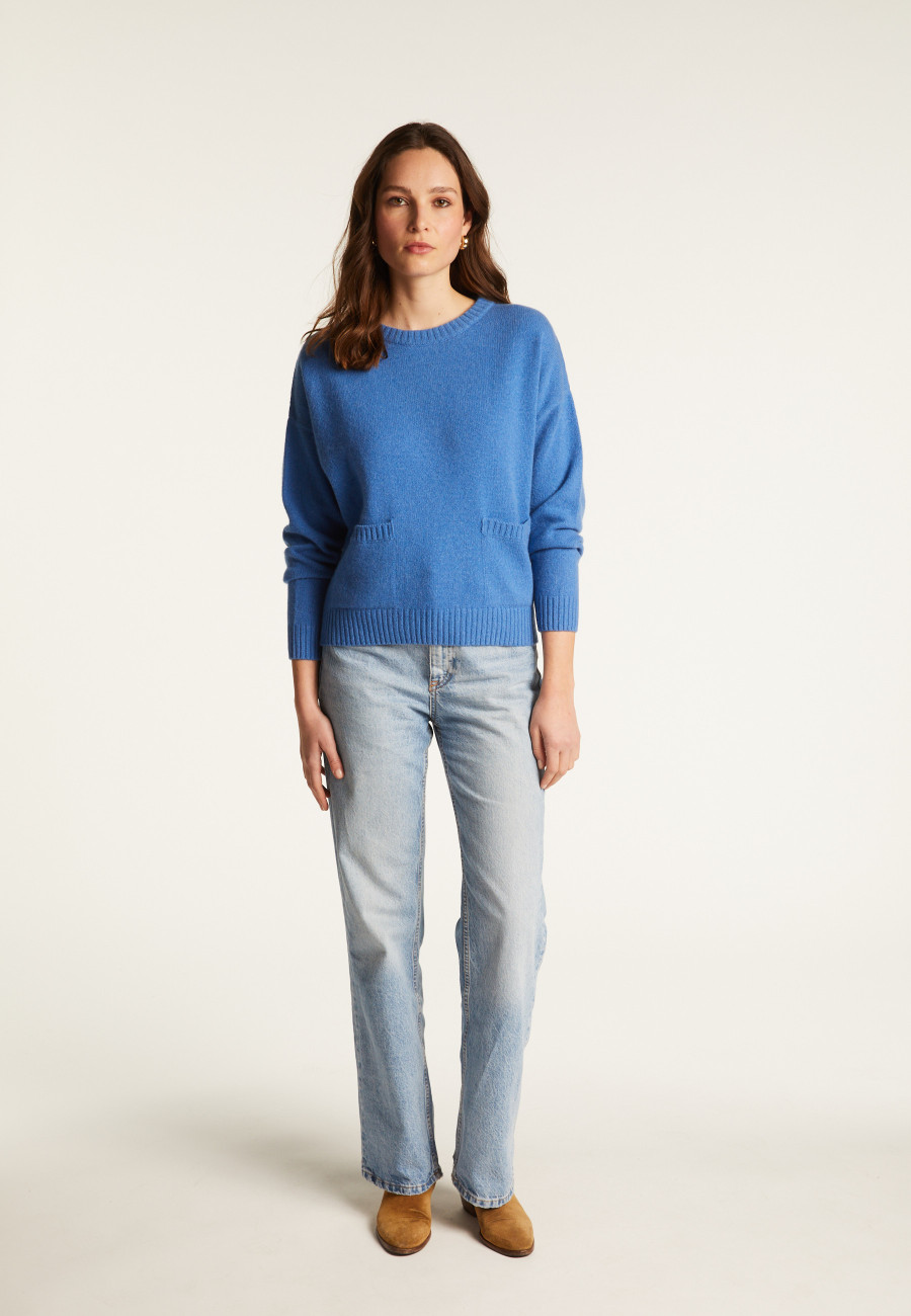 Loose cashmere blend sweater with pockets - Davina
