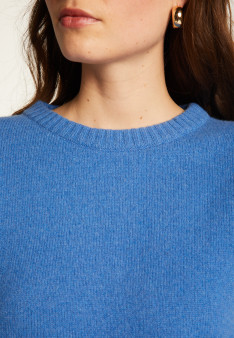 Loose sweater with pockets in recycled cashmere and wool - Davina