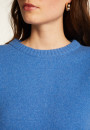 Pull ample à poches en cachemire et laine recyclés - Davina 7841 saphir - 06 Bleu moyen