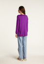 Pull ample col V à poches en laine mérinos - Albertine 7852 celadon - 94 Vert amande
