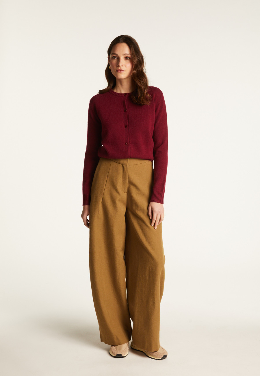 Cardigan en cachemire col rond boutonné - Adelys