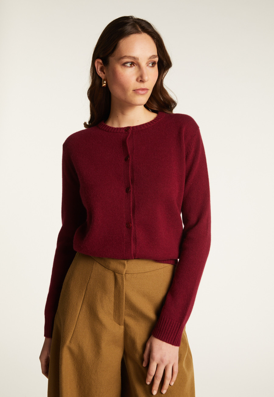 Cardigan en cachemire col rond boutonné - Adelys