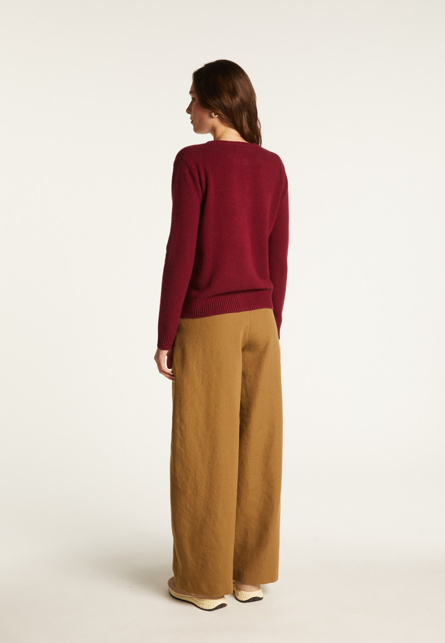 Cardigan en cachemire col rond boutonné - Adelys