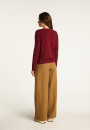Cardigan en cachemire col rond boutonné - Adelys 7451 bronze - 83 Kaki