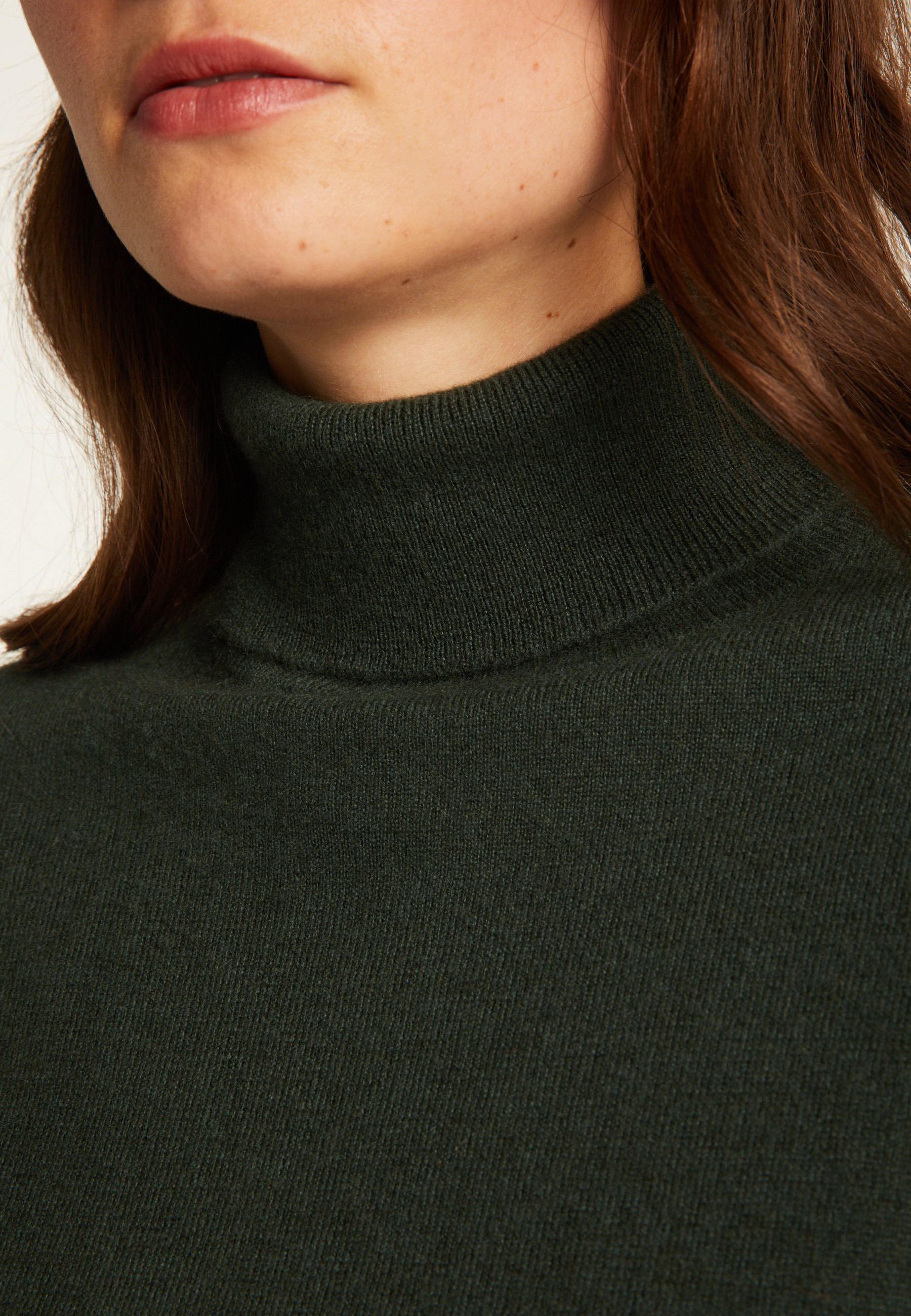 Pull col roulé en cachemire - Abesse 7461 cognac - 92 Rouille