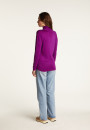 T-shirt col roulé en bambou cachemire fine maille - Aerio 7890 ultraviolet - 17 Violet
