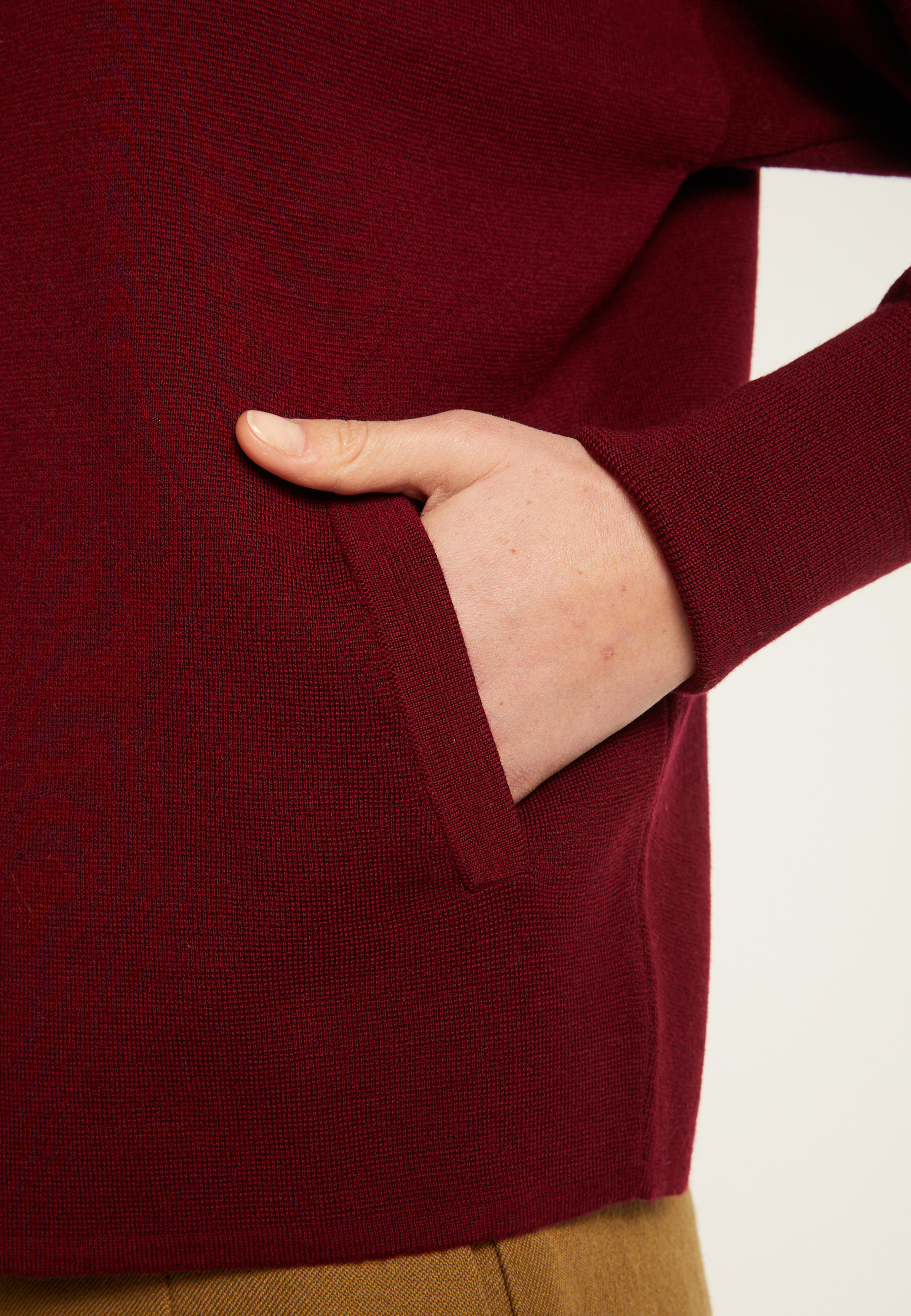 Veste boutonnée à poches en laine mérinos - Gaspard