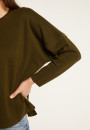 Pull ample col rond en laine mérinos - Guerande 7850 foret - 83 Kaki
