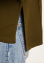 Pull ample col rond en laine mérinos - Guerande 7850 foret - 83 Kaki