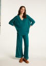 Batwing sleeve sweater in slub linen - Balou