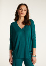 Batwing sleeve sweater in slub linen - Balou