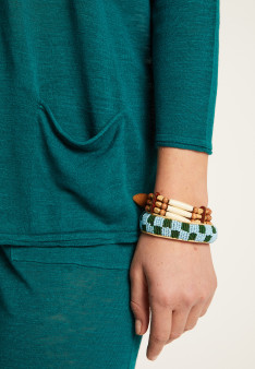 Pull manches chauve-souris en lin flammé - Balou