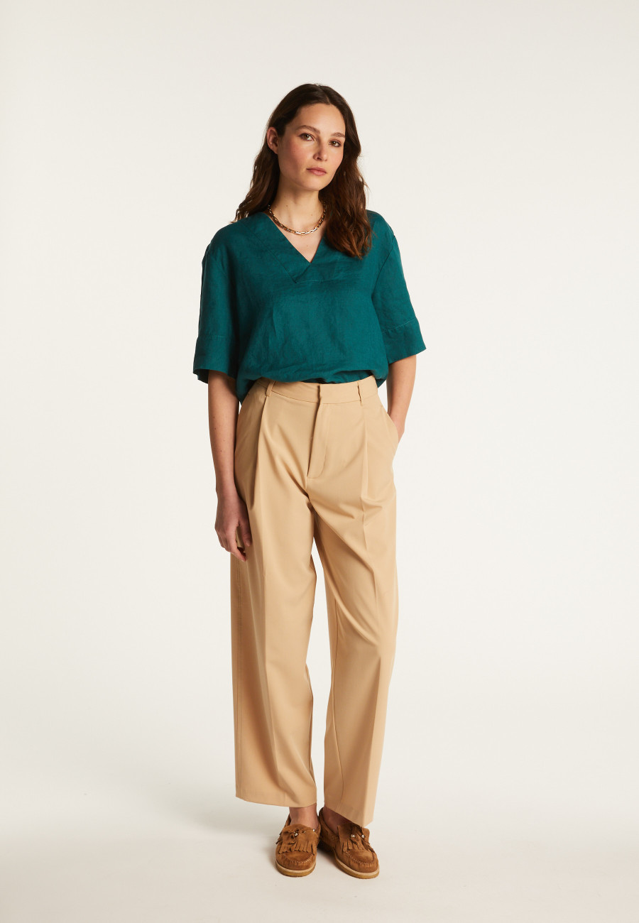 T-shirt col V en lin - Emma