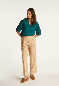 T-shirt col V en lin - Emma