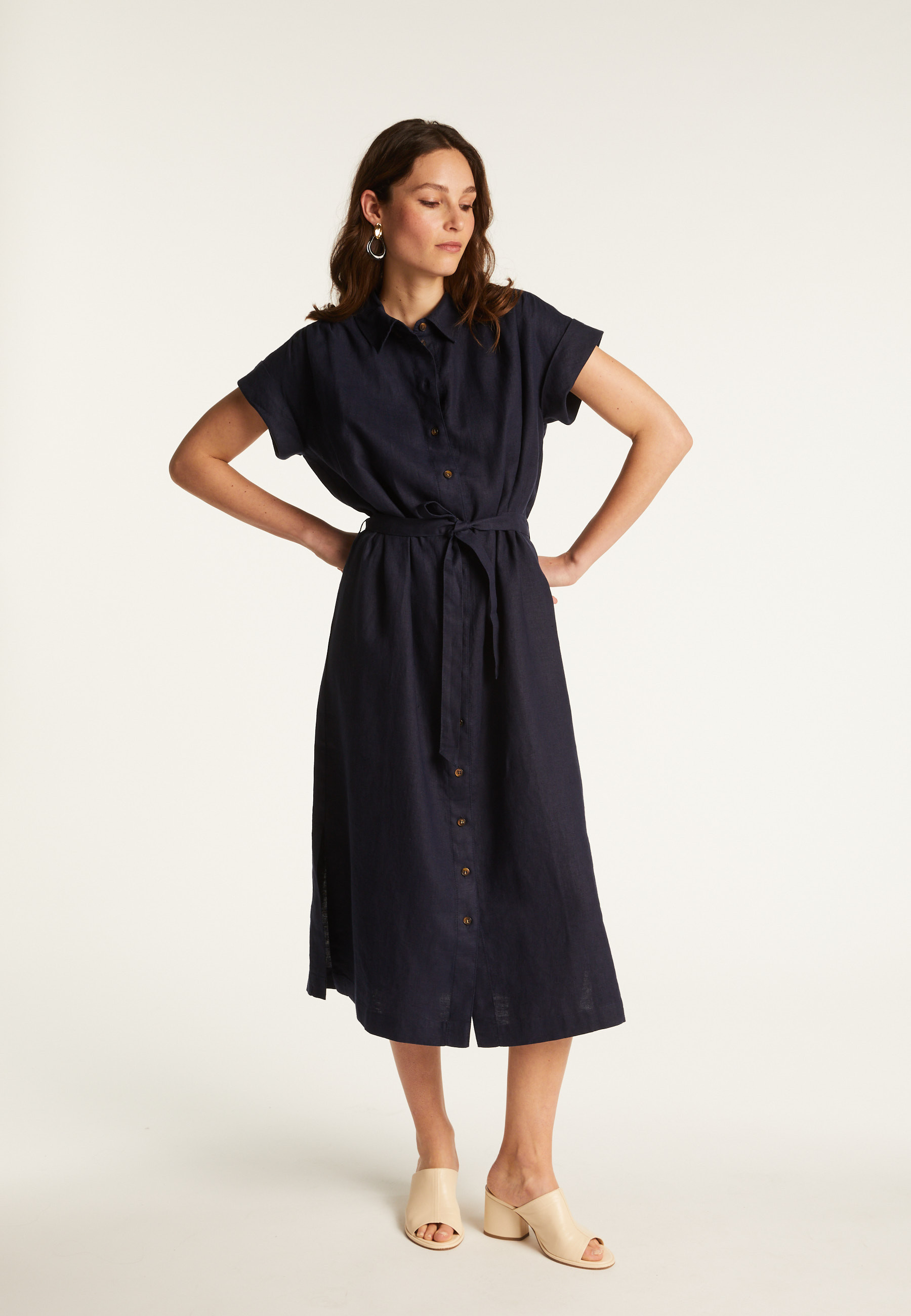 Robe manches longues en lin - Emy