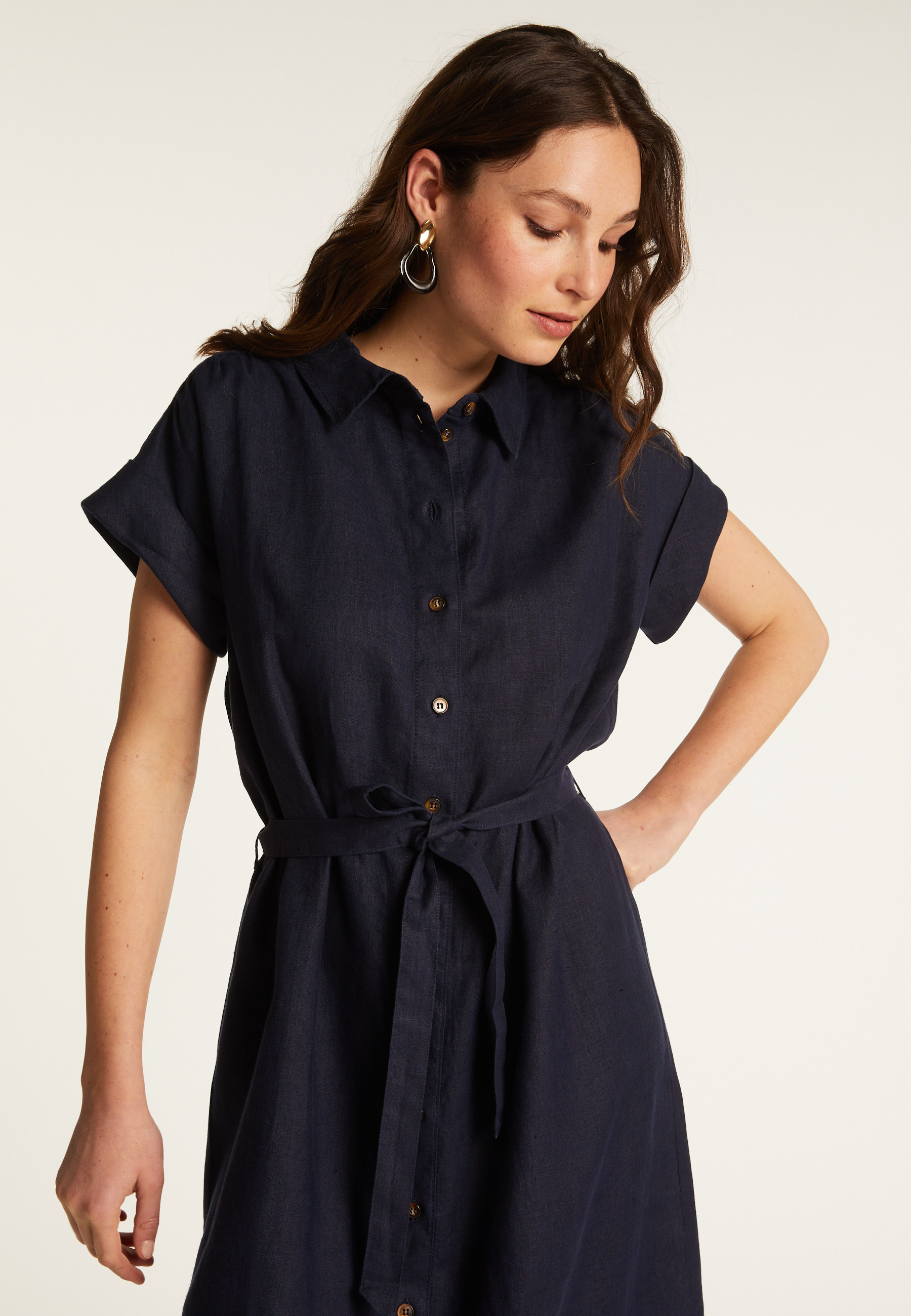 Robe manches longues en lin - Emy