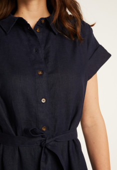 Long sleeve linen dress - Emy