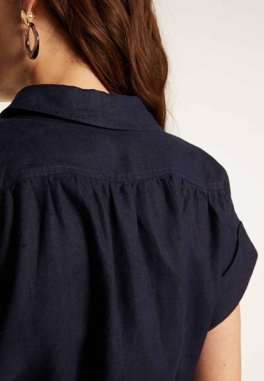 Long sleeve linen dress - Emy