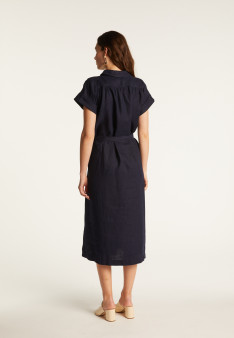Long sleeve linen dress - Emy