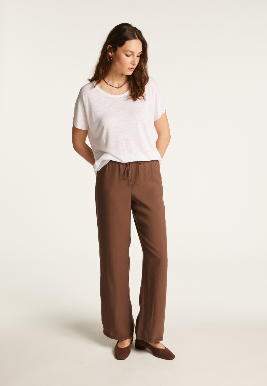 Flamed linen T-shirt - Lola