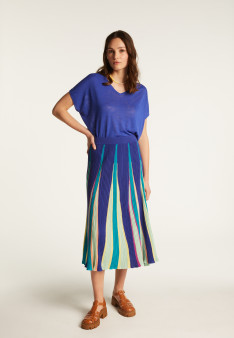 Slub linen V-neck T-shirt - Larra