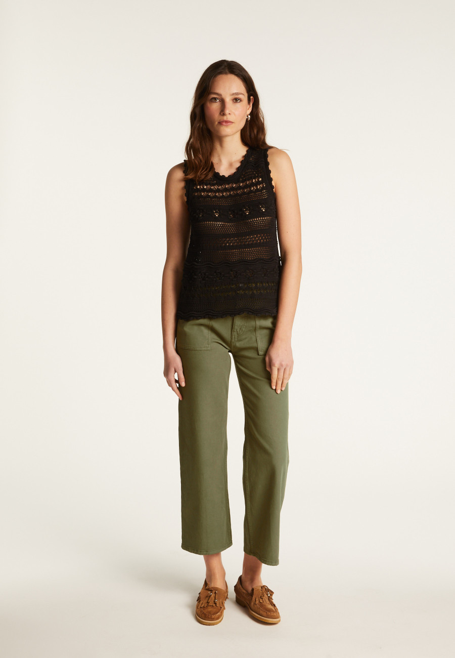 Openwork cotton tank top - Danny