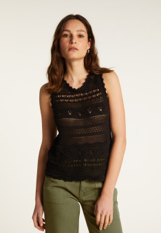 Openwork cotton tank top - Danny