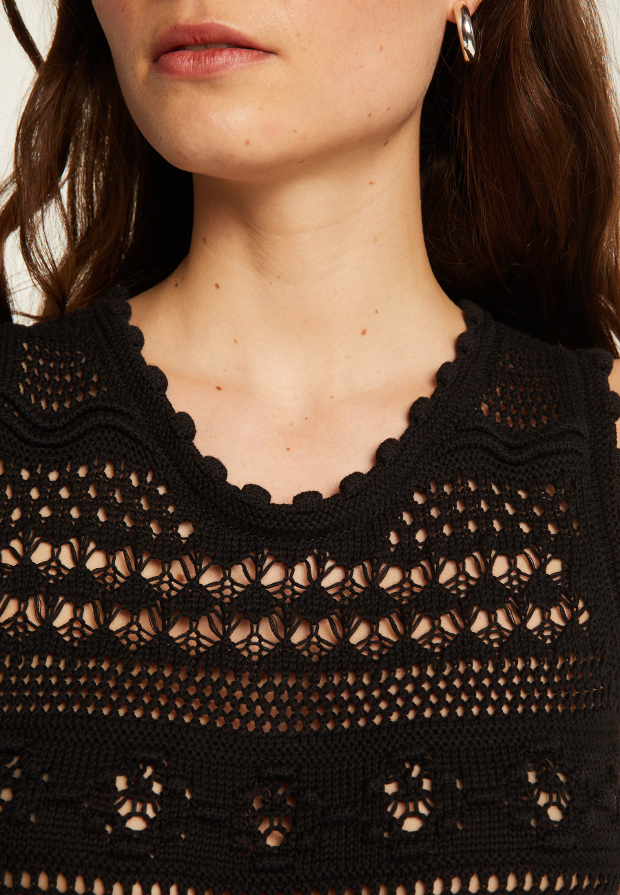 Regata de algodão vazada - Danny