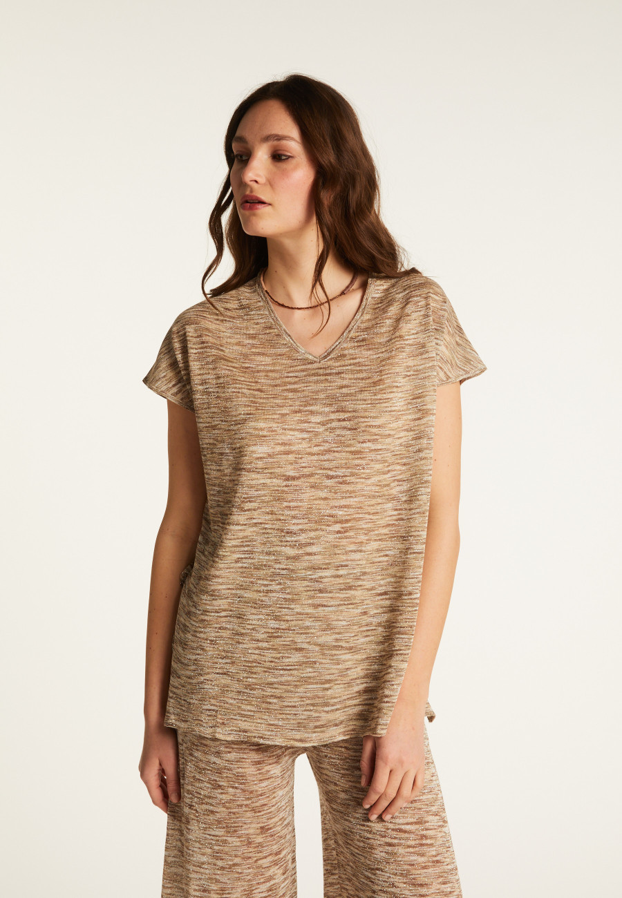 T-shirt col V irisé - Dolores