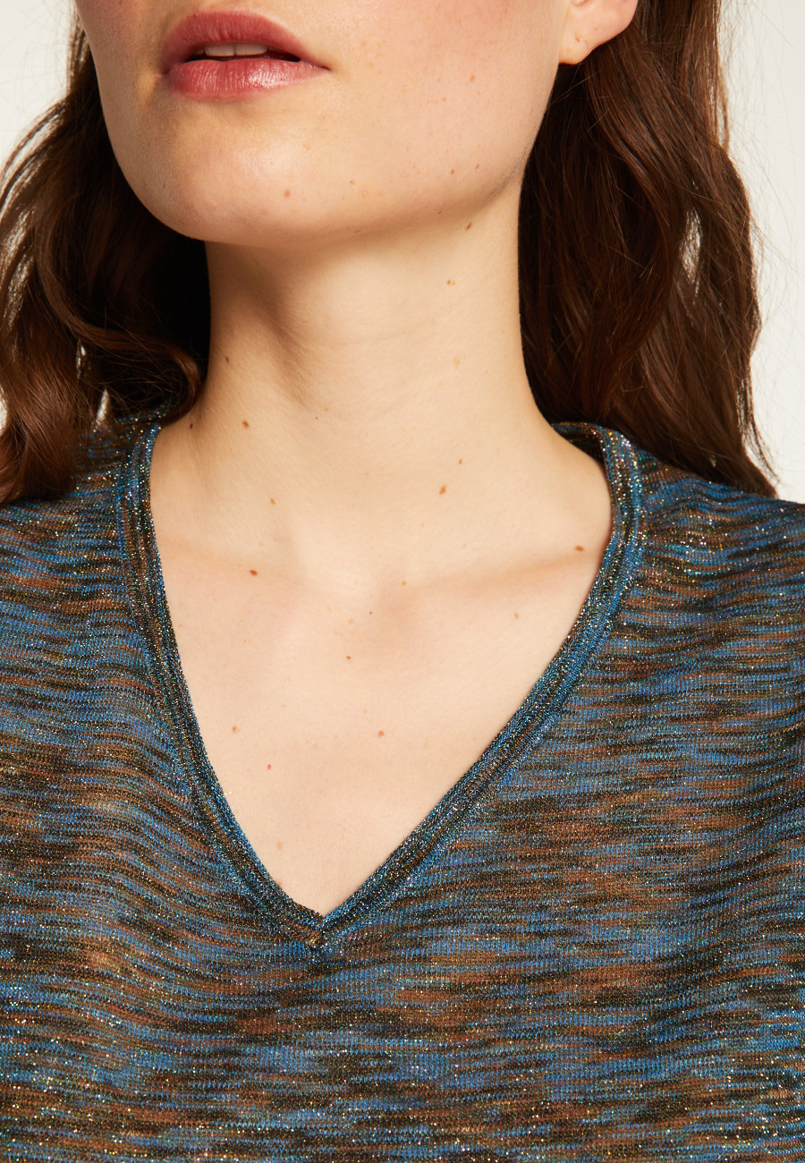 T-shirt col V irisé - Dolores