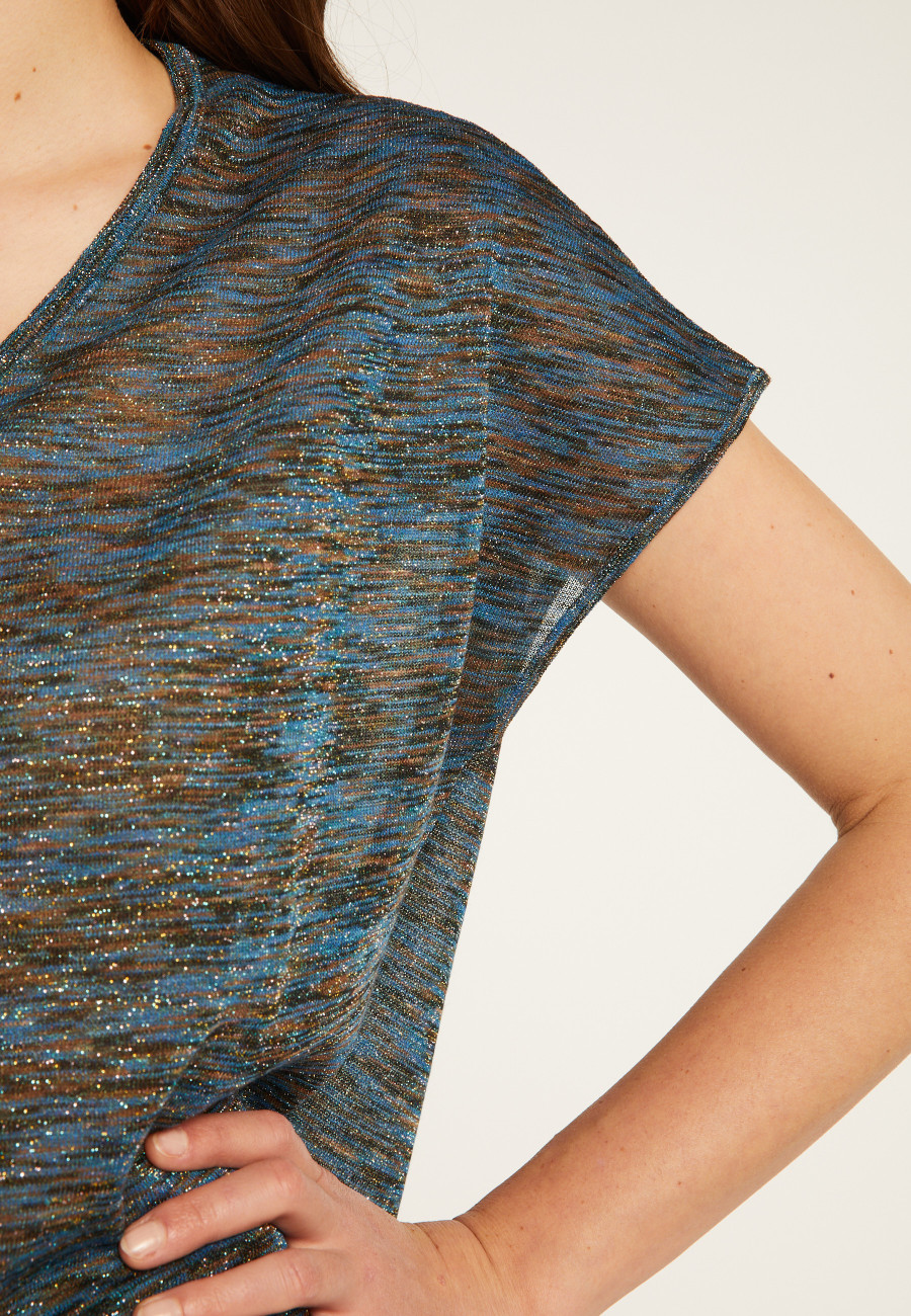 T-shirt col V irisé - Dolores