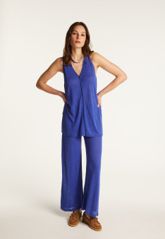 Gilet à manches courtes en lin flammé - Dara