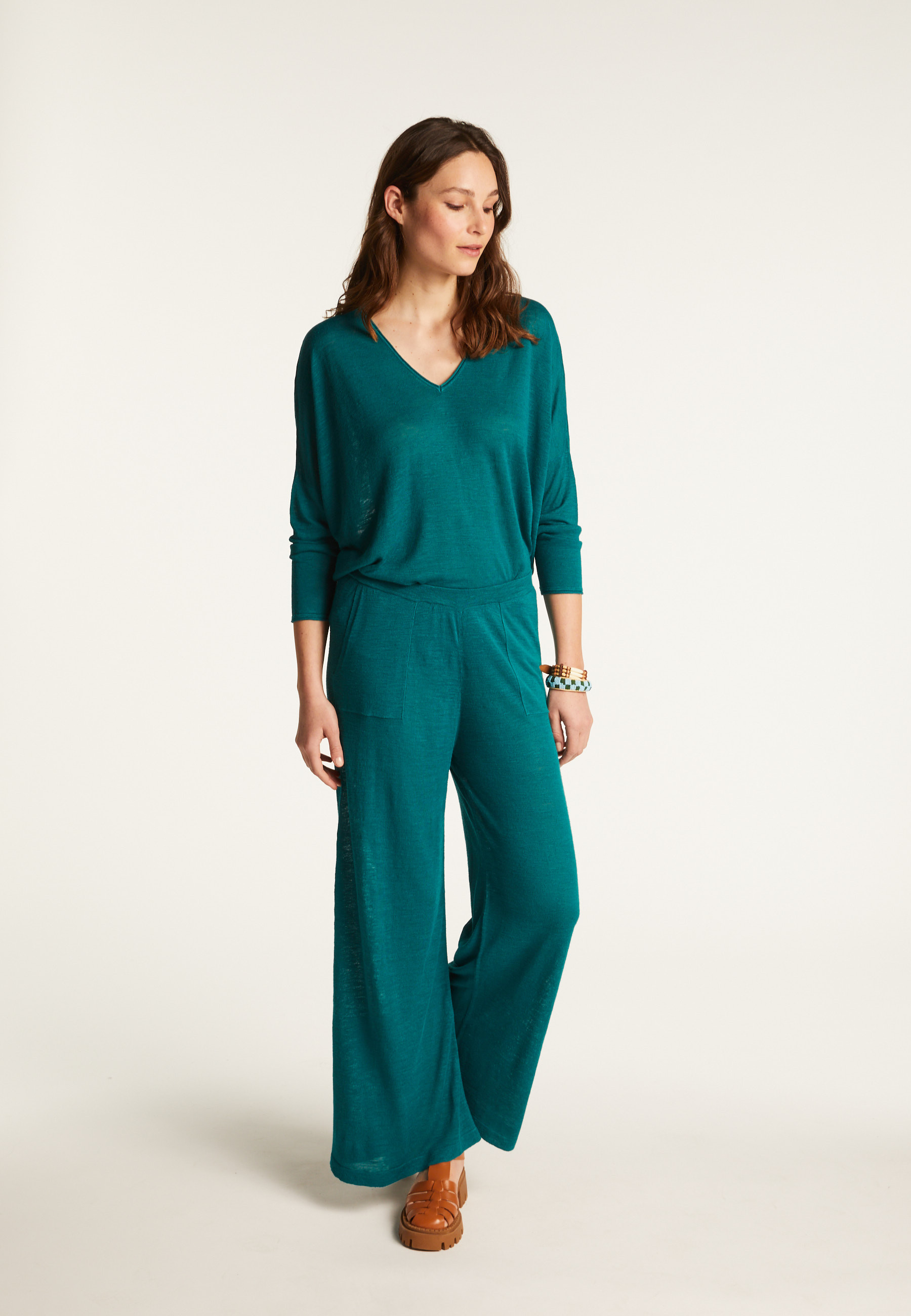 Flamed linen pants - Debora