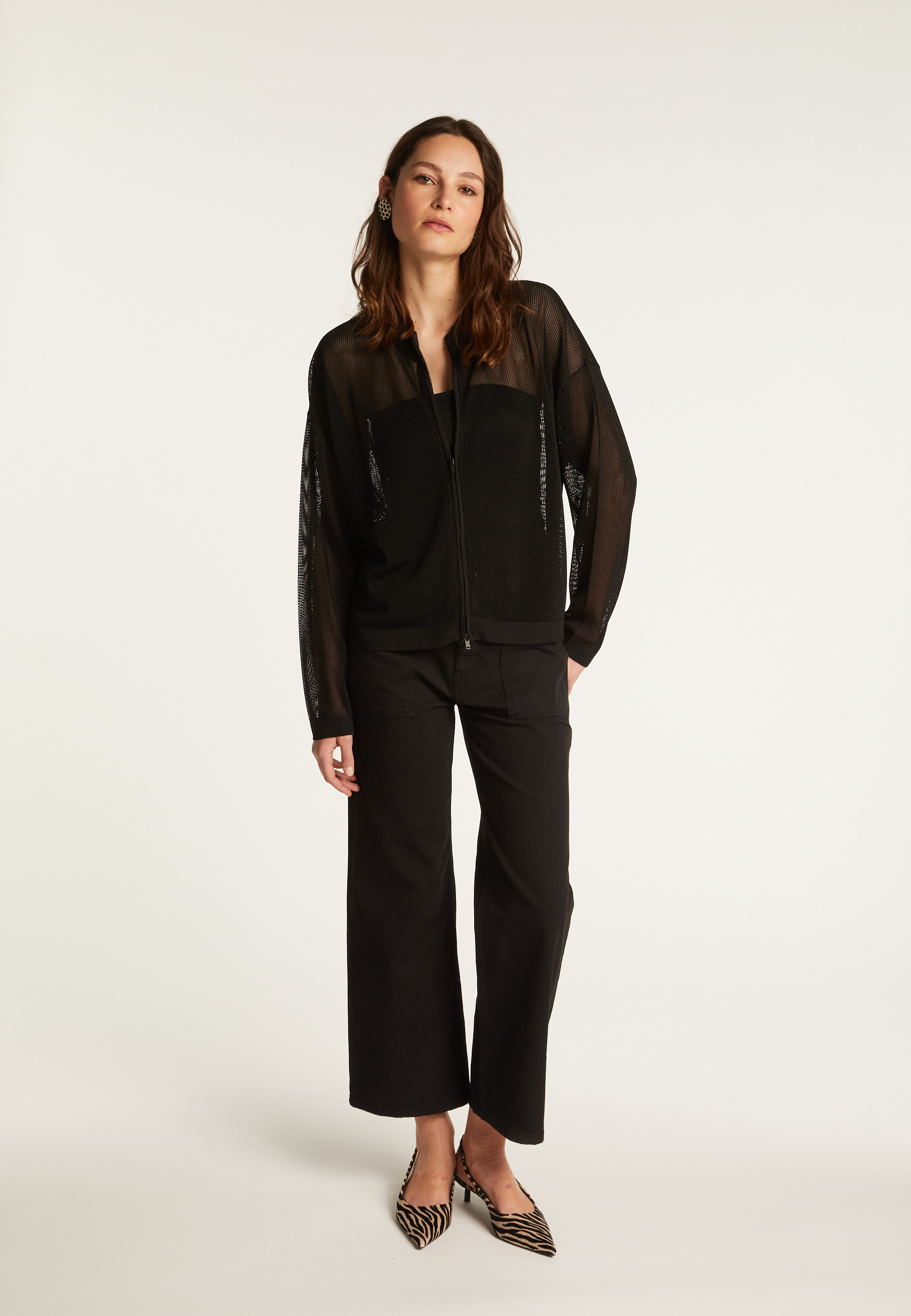 Pull zippé en fil lumière - Denyze