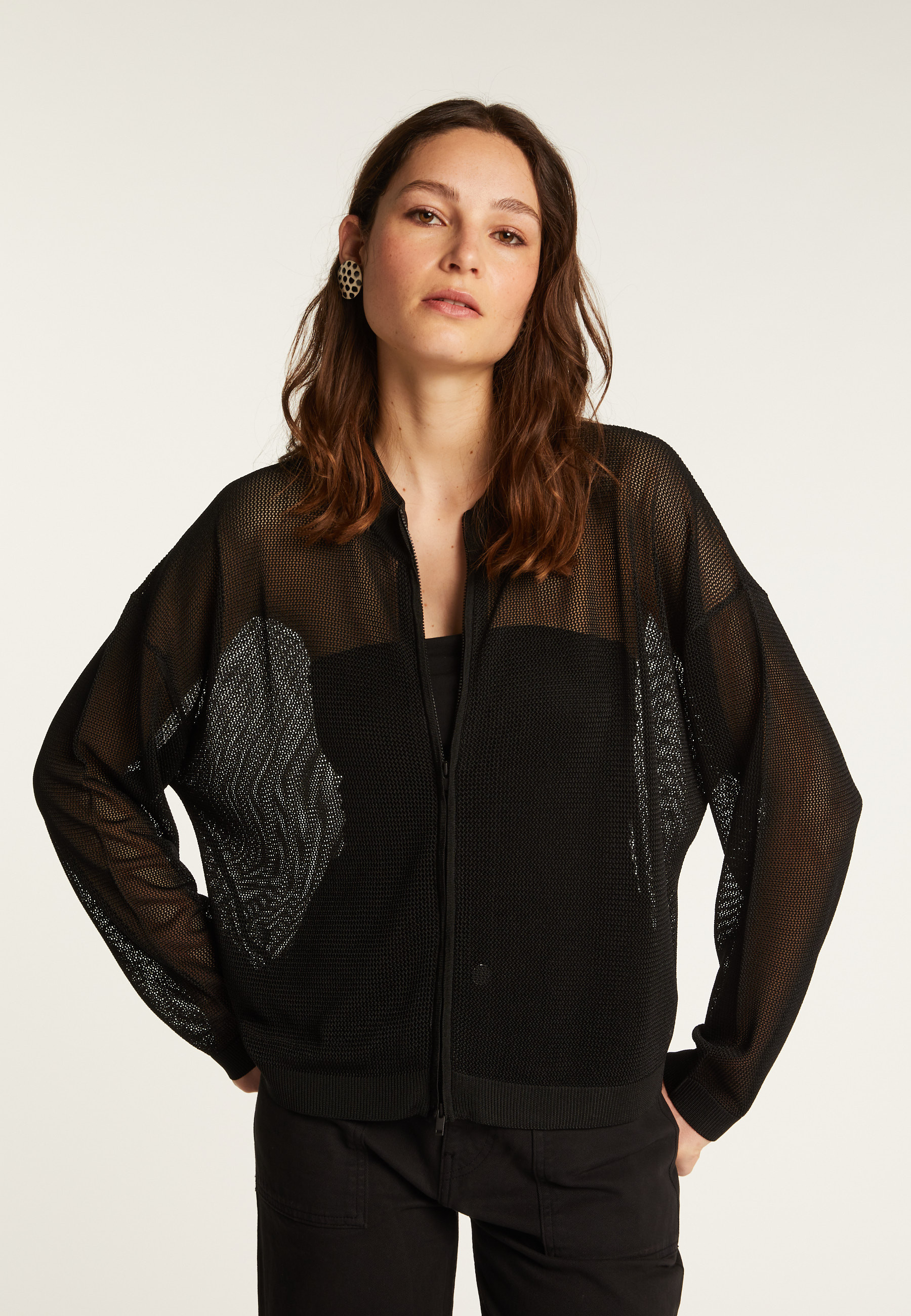 Pull zippé en fil lumière - Denyze