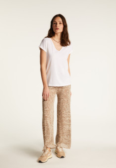 T-shirt col V en coton - Dasha