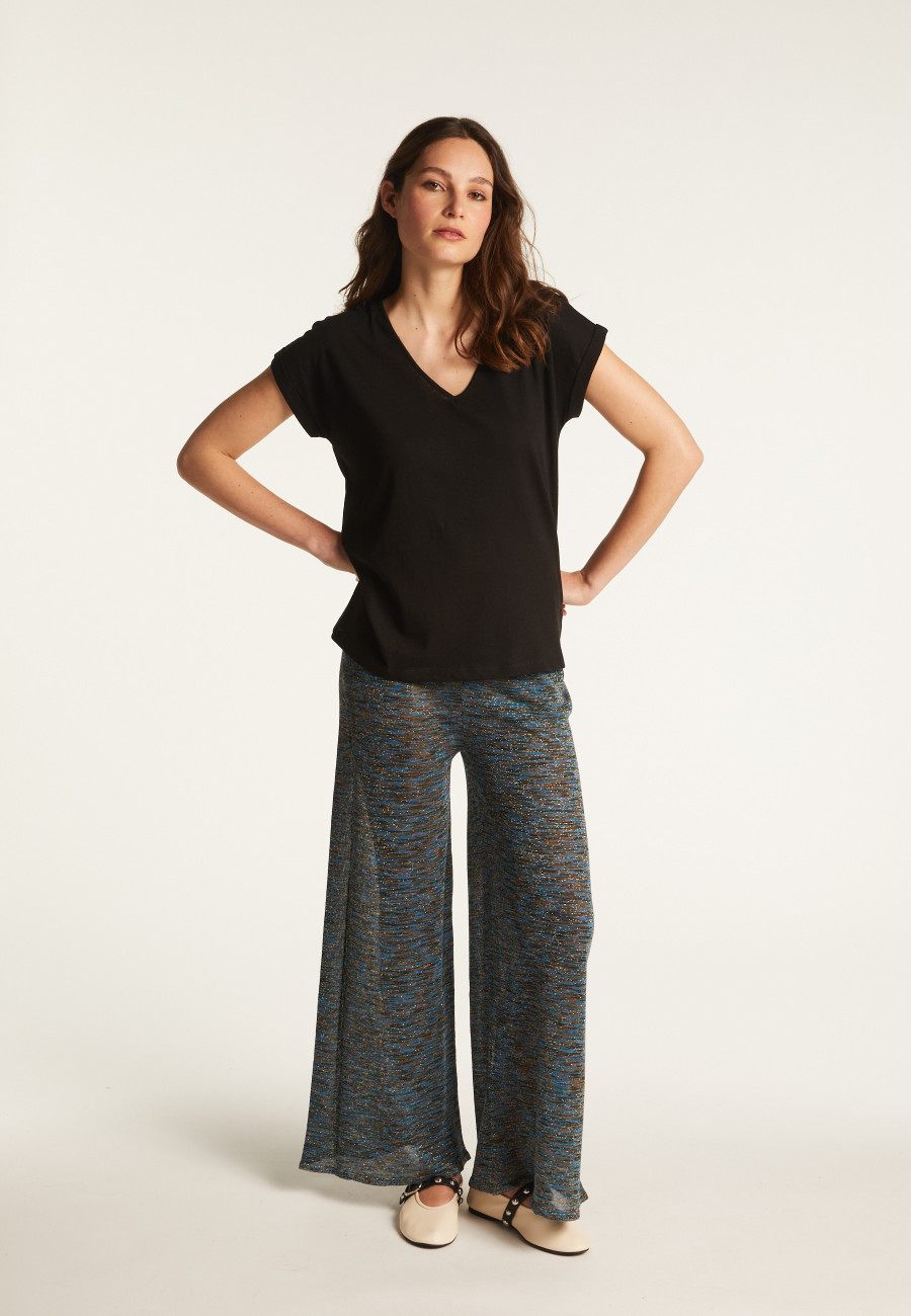 Cotton V-neck T-shirt - Dasha