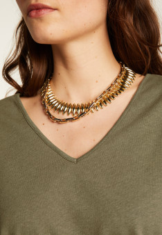 Cotton V-neck T-shirt - Dasha