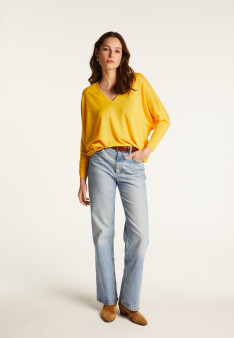 Merino wool bat-sleeve sweater - Boxe