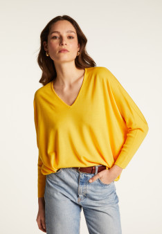 Merino wool bat-sleeve sweater - Boxe