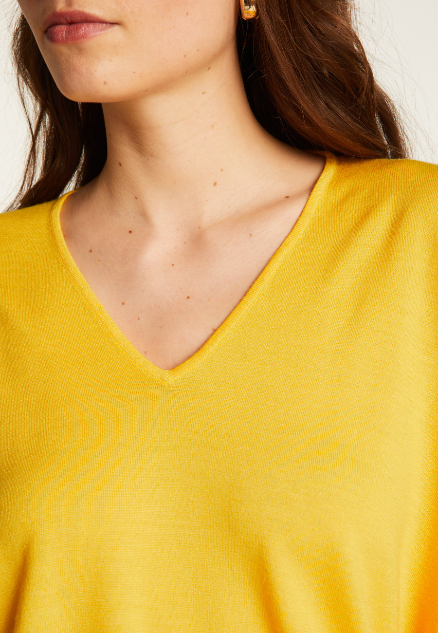 Merino wool bat-sleeve sweater - Boxe