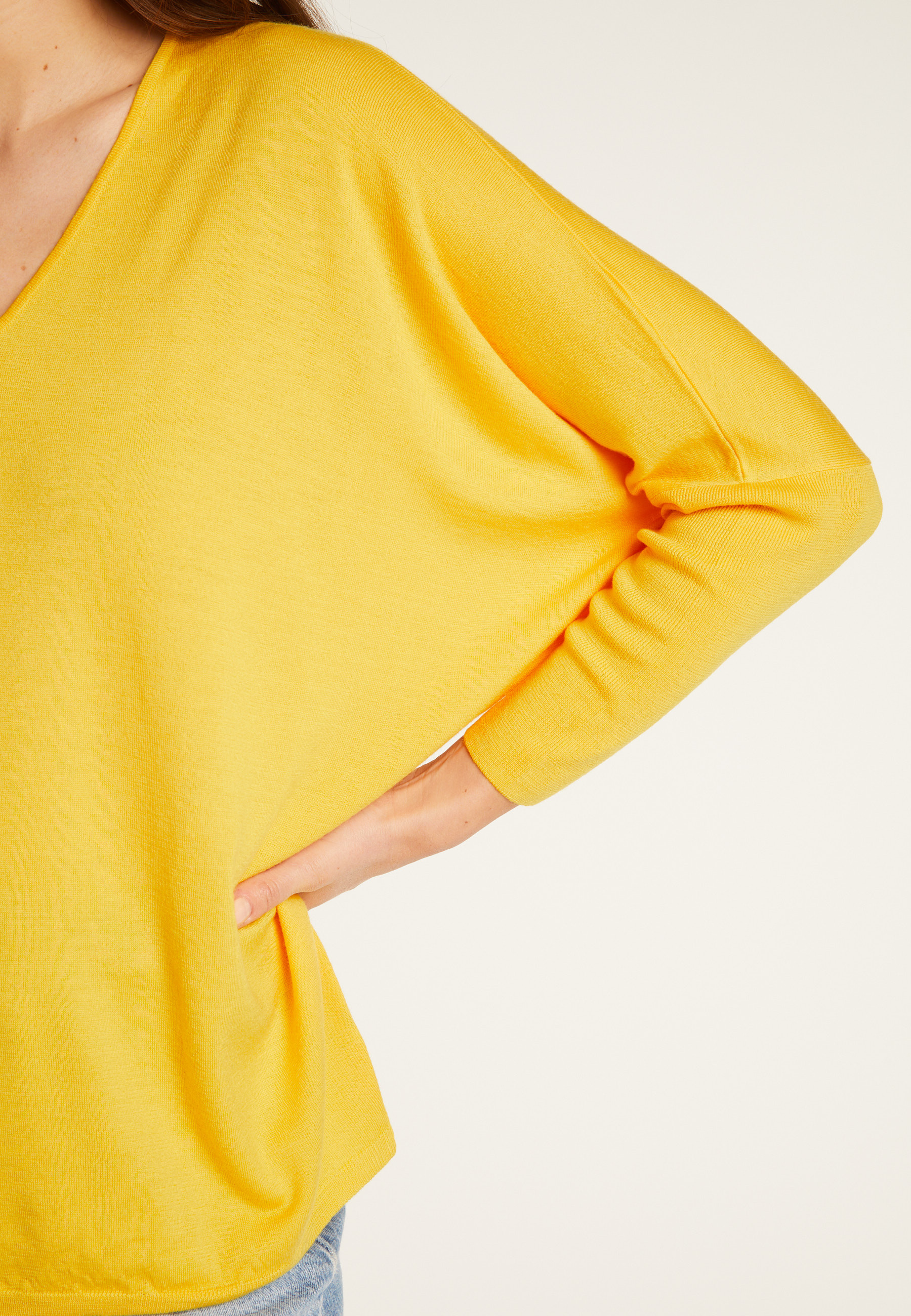 Merino wool bat-sleeve sweater - Boxe