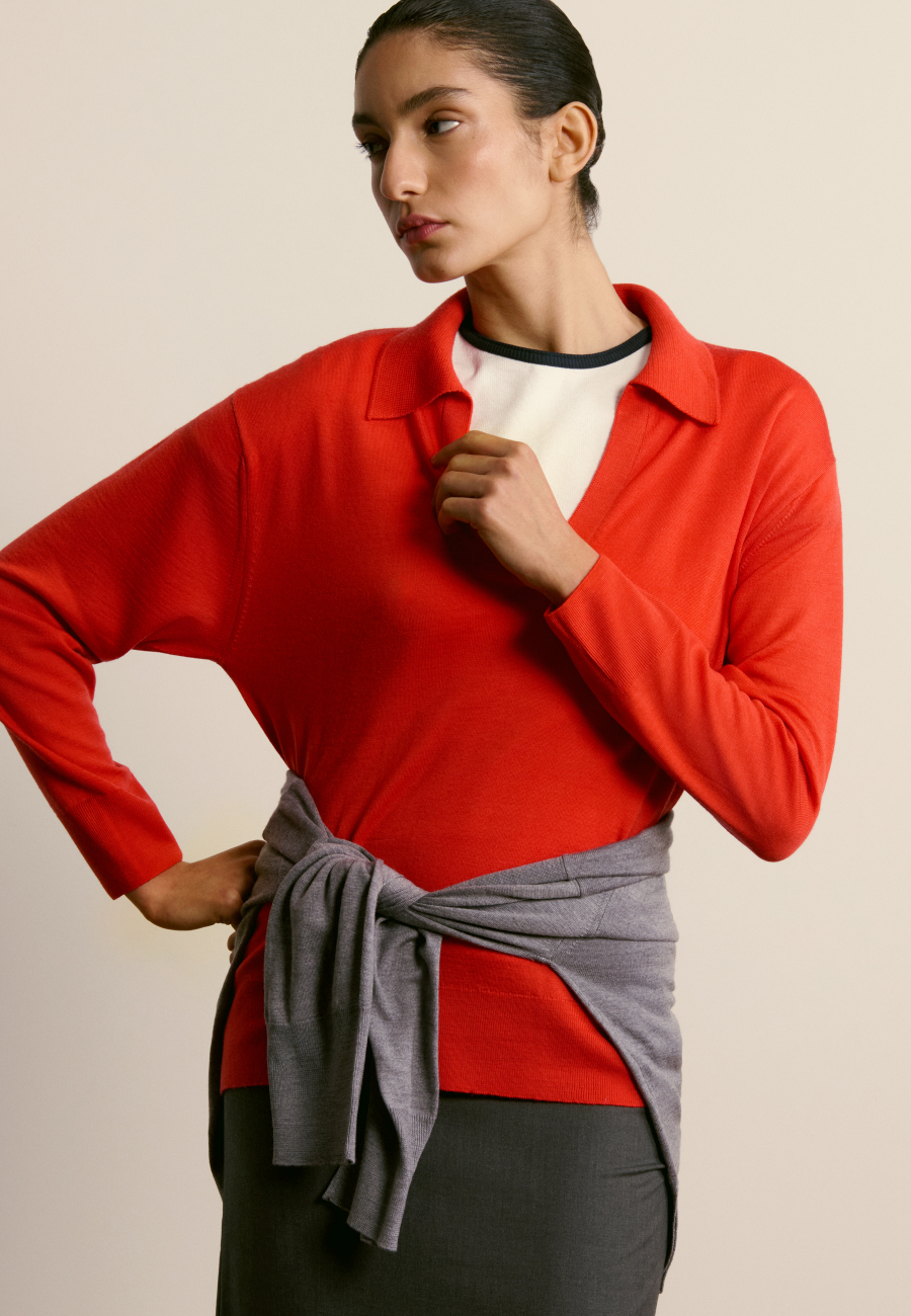 Montagut cashmere oversized V-neck sweater