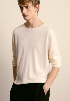 Pull col rond en laine mérinos Erin