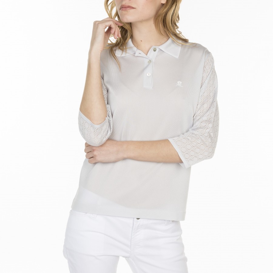 Fancy Polo Sleeve in Fil Lumière - Laure