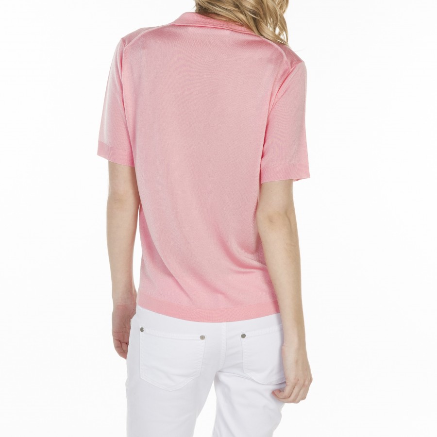 Polo motif géométrique en Fil Lumière - Louise