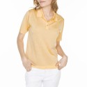 Polo motif géométrique en Fil Lumière Louise 7020 banana- 08 jaune