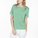 T-shirt uni manches fantaisie en Fil Lumière Laurie 7000 grass- 23 vert clair 